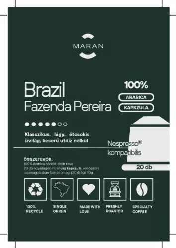 Brazil Fazenda Pereira – 20 db kávékapszula