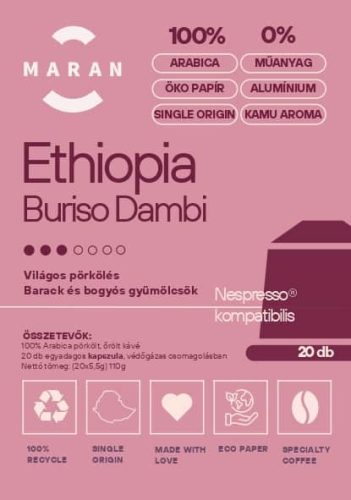 Ethiopia Buriso Dambi – 20 db lebomló kávékapszula